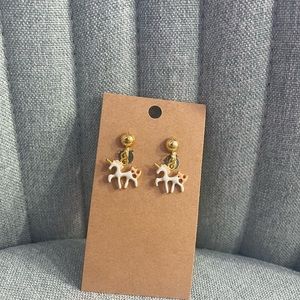 Unicorn clip on earrings